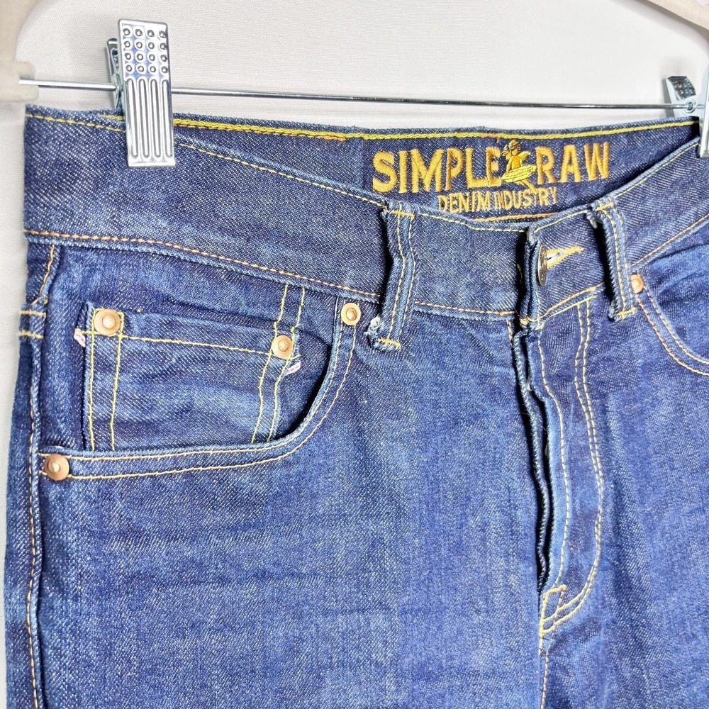 Simple & Raw Selvedge Jeans 31x31 Cone Mills Limited Edition Denim Button Fly - Picture 3 of 14